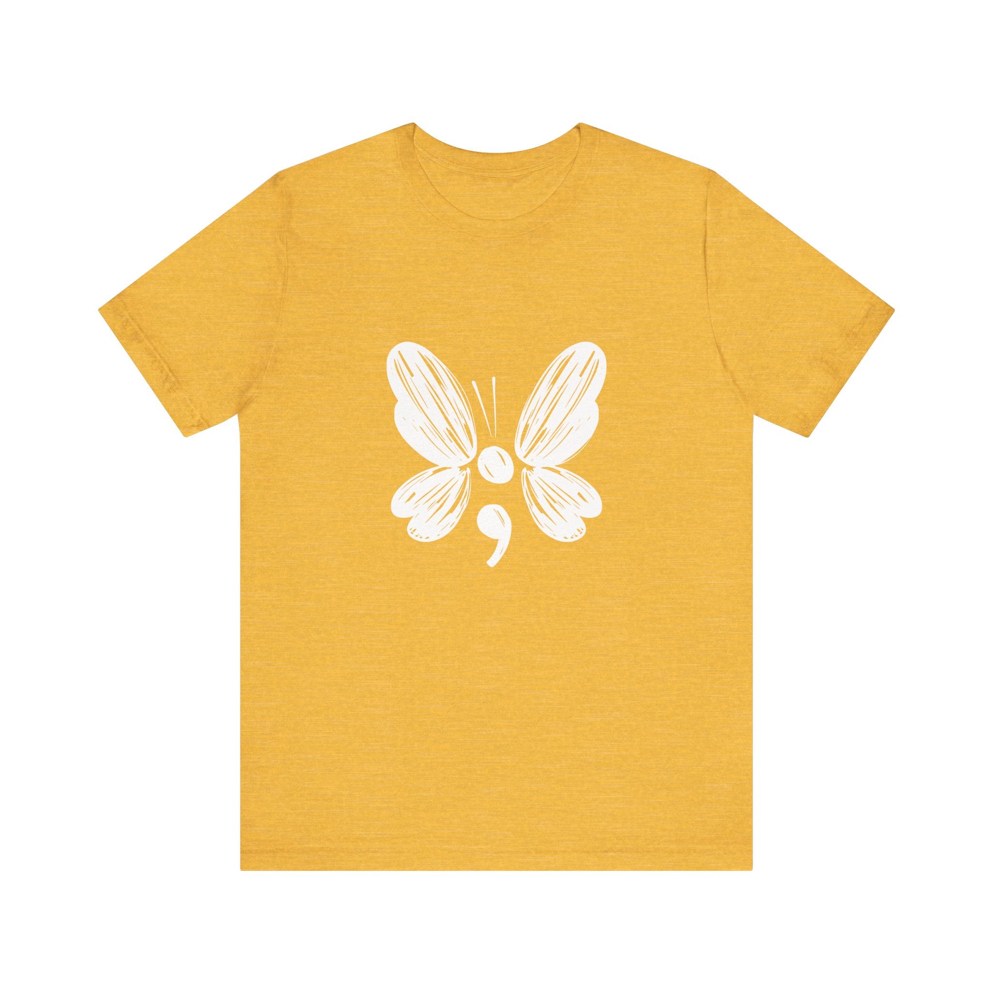 Suicide Prevention Butterfly White Jersey Tee