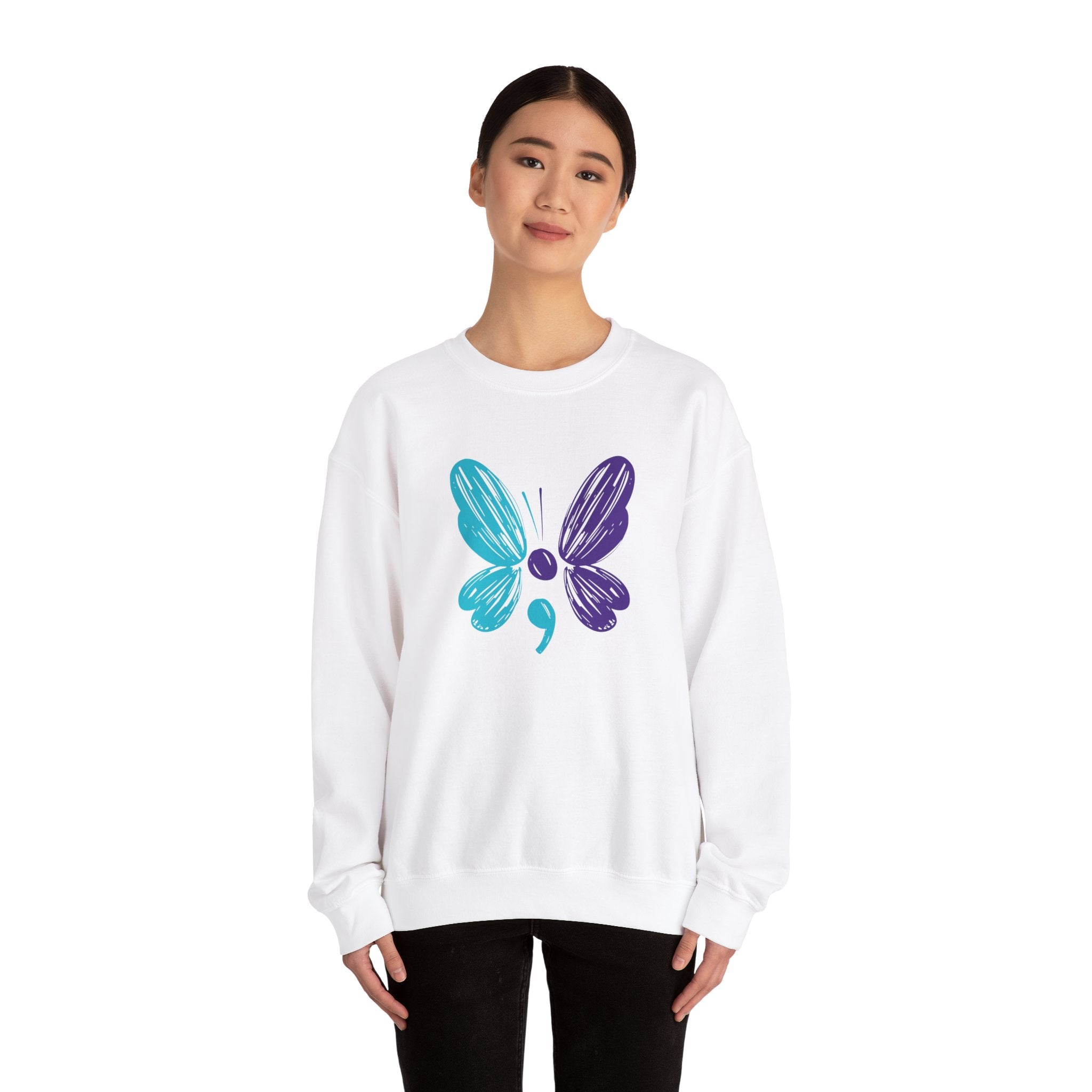 Butterfly Hero Suicide Prevention Crewneck Sweatshirt