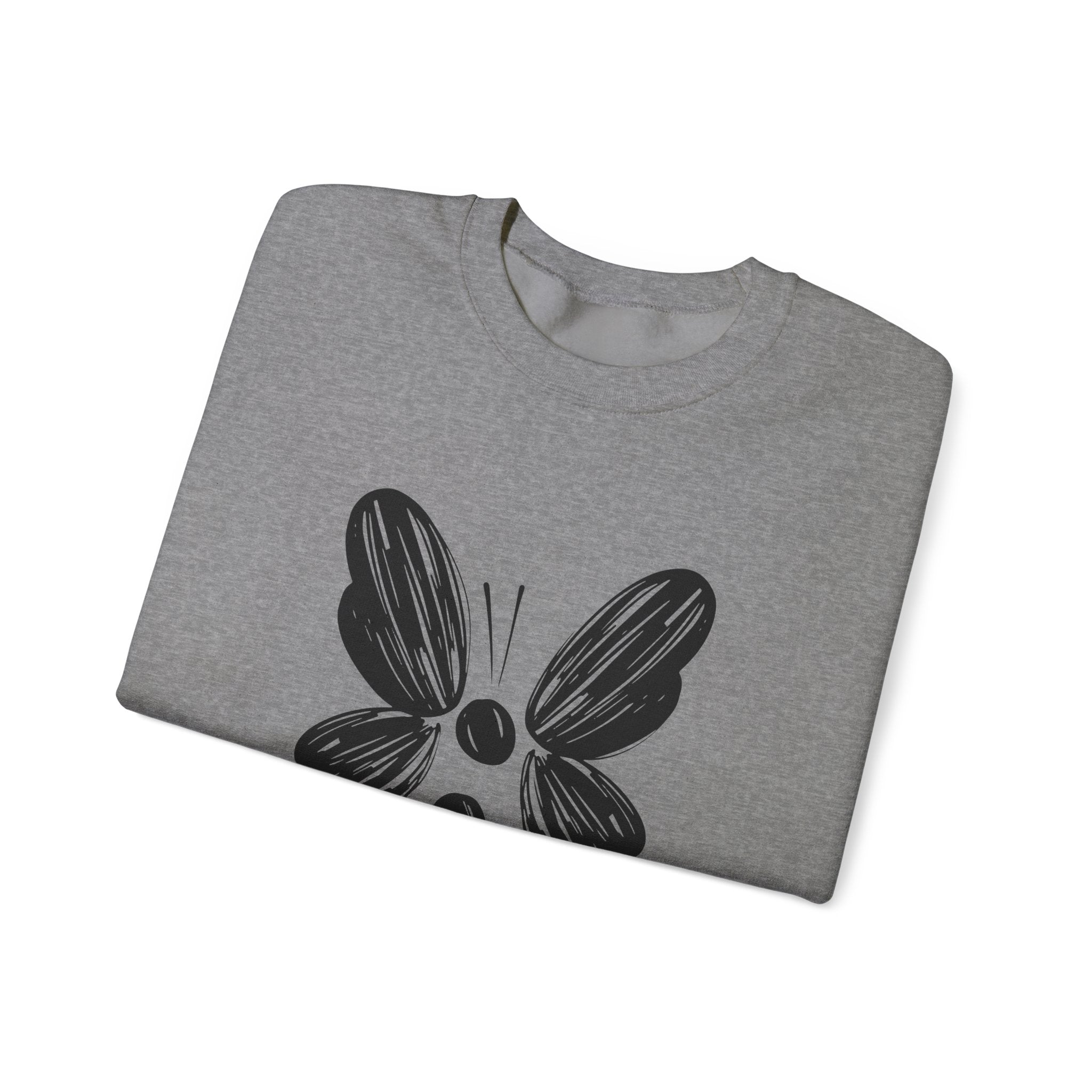 Suicide Prevention Black Butterfly Crewneck Sweatshirt