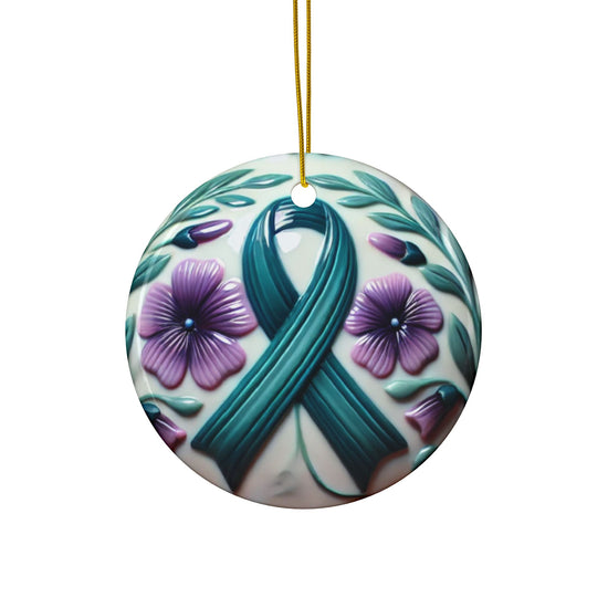 Hope in Bloom - Purple Flower Awareness Ornament