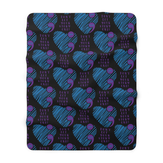 Choose Life Heart Logo Sherpa Fleece Blanket