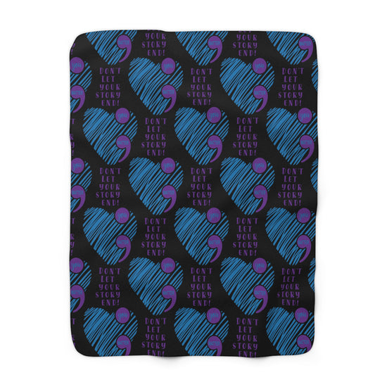 Choose Life Heart Logo Sherpa Fleece Blanket