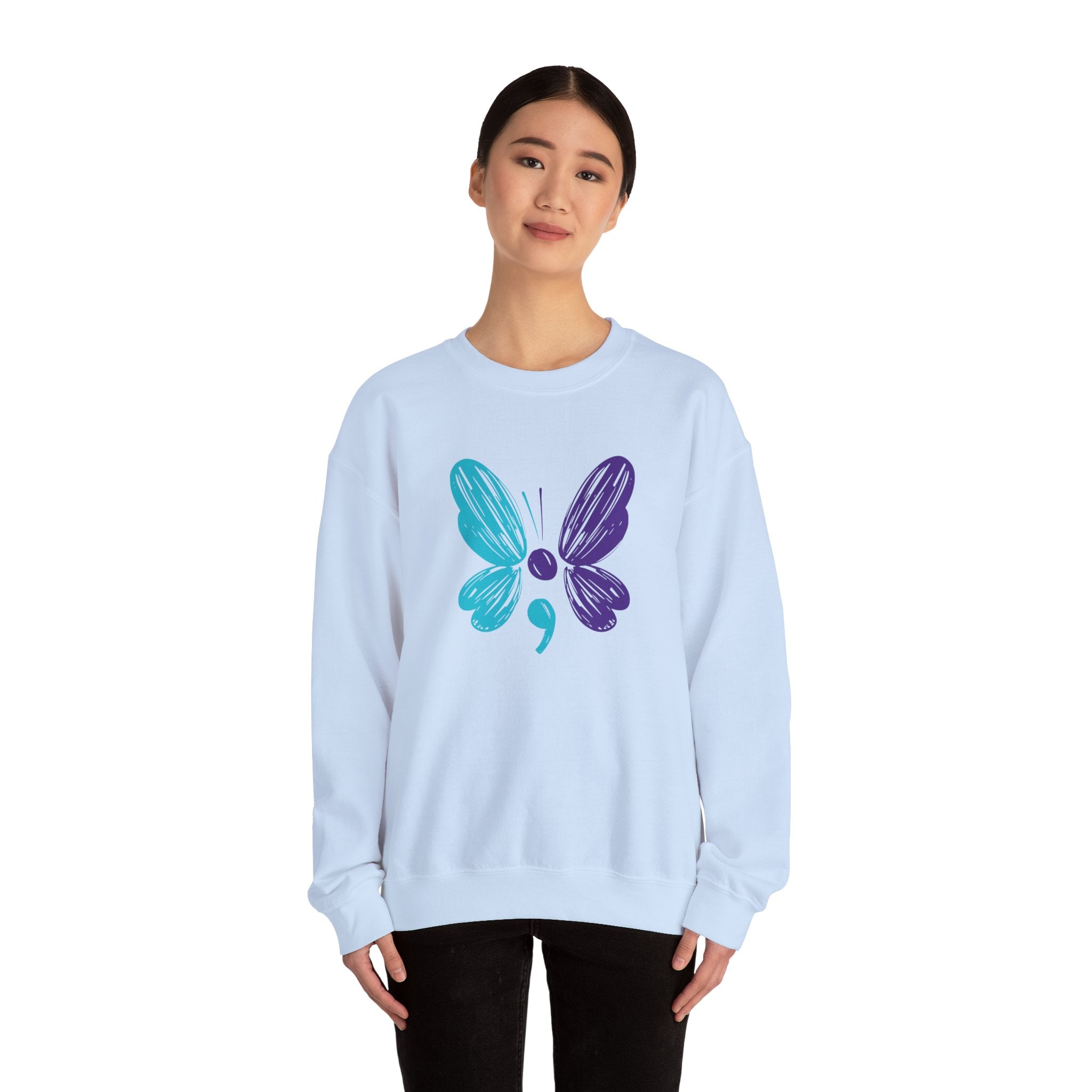 Butterfly Hero Suicide Prevention Crewneck Sweatshirt
