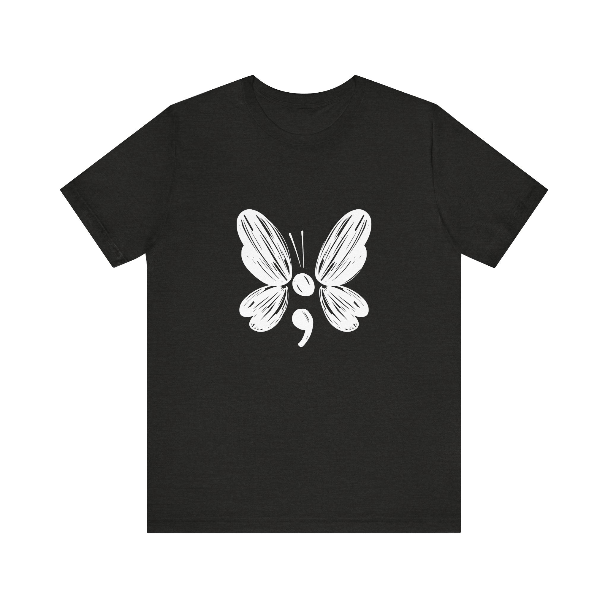 Suicide Prevention Butterfly White Jersey Tee
