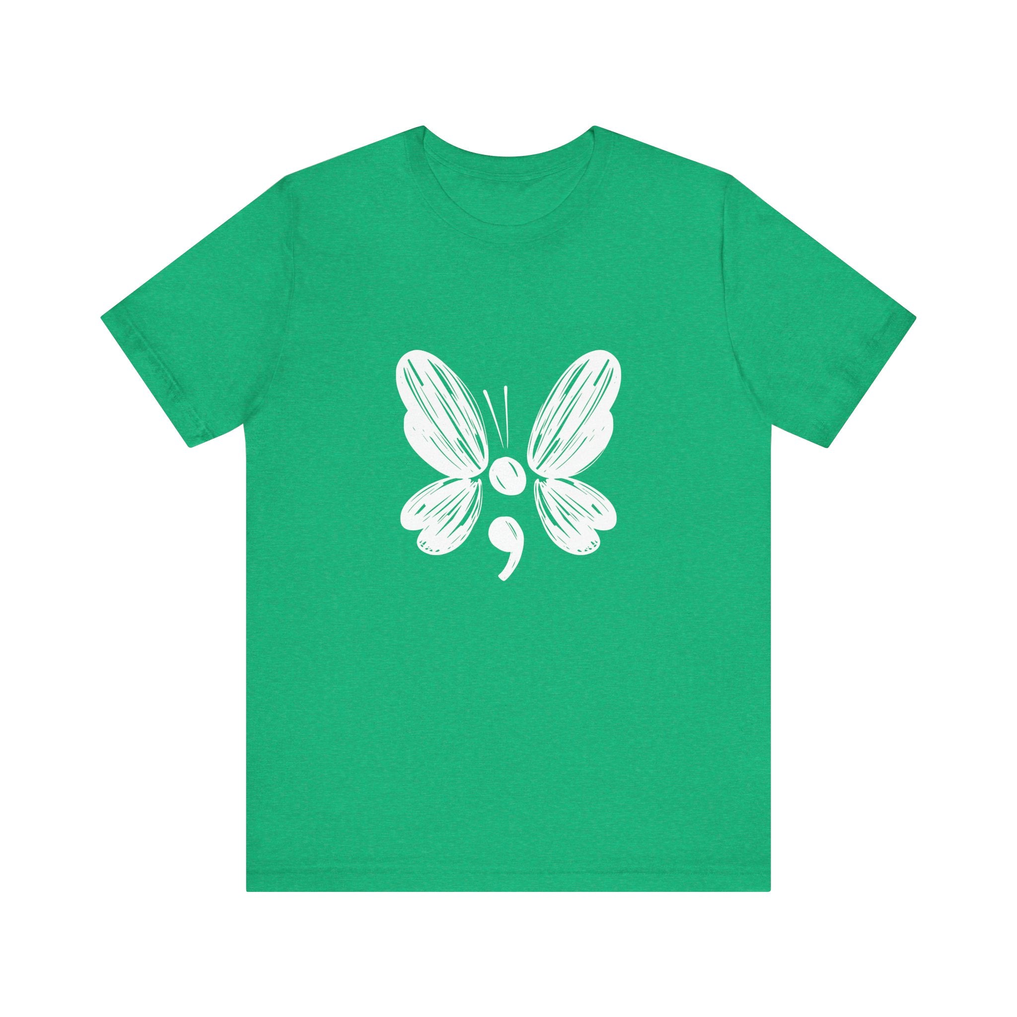 Suicide Prevention Butterfly White Jersey Tee