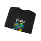 Crewneck sweatshirt designed for suicide prevention awareness, promoting mental health and support.