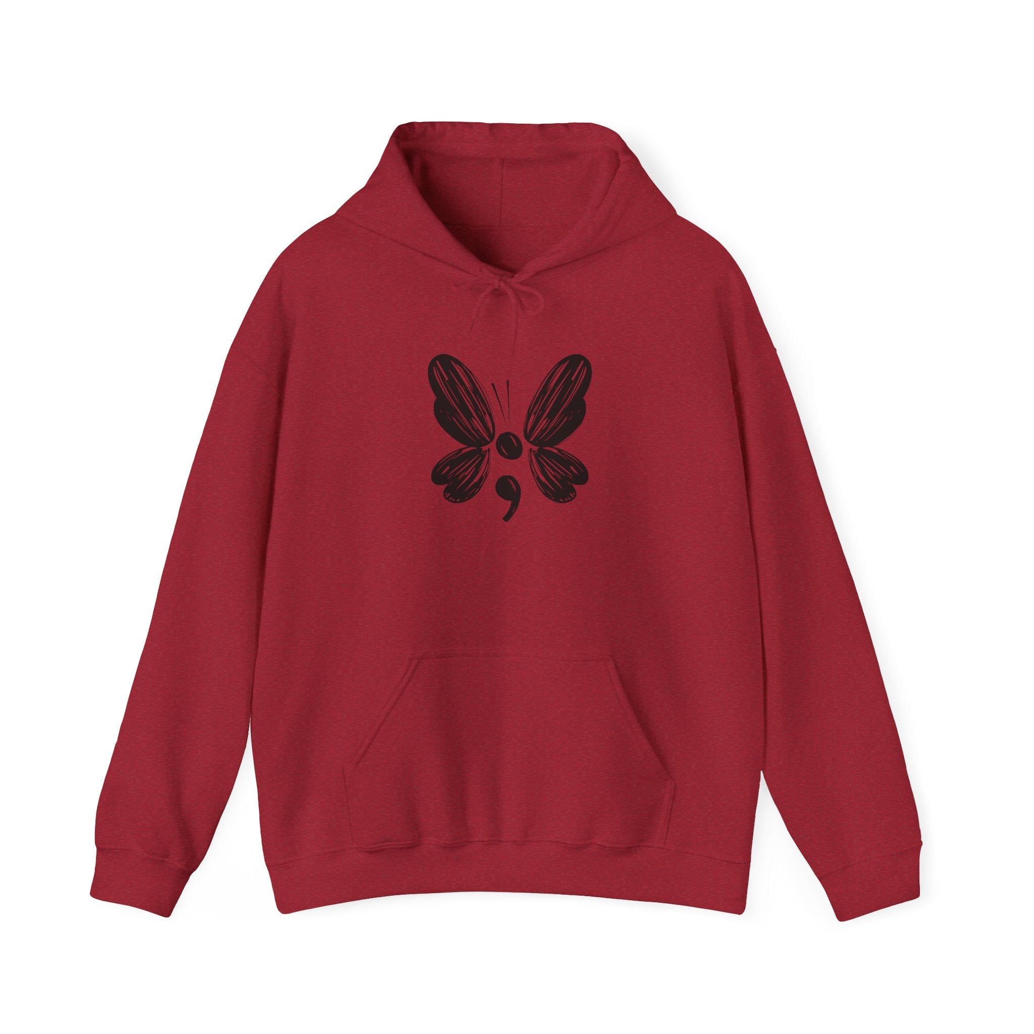 Suicide Prevention Butterfly Black Hooded Sweatshirt