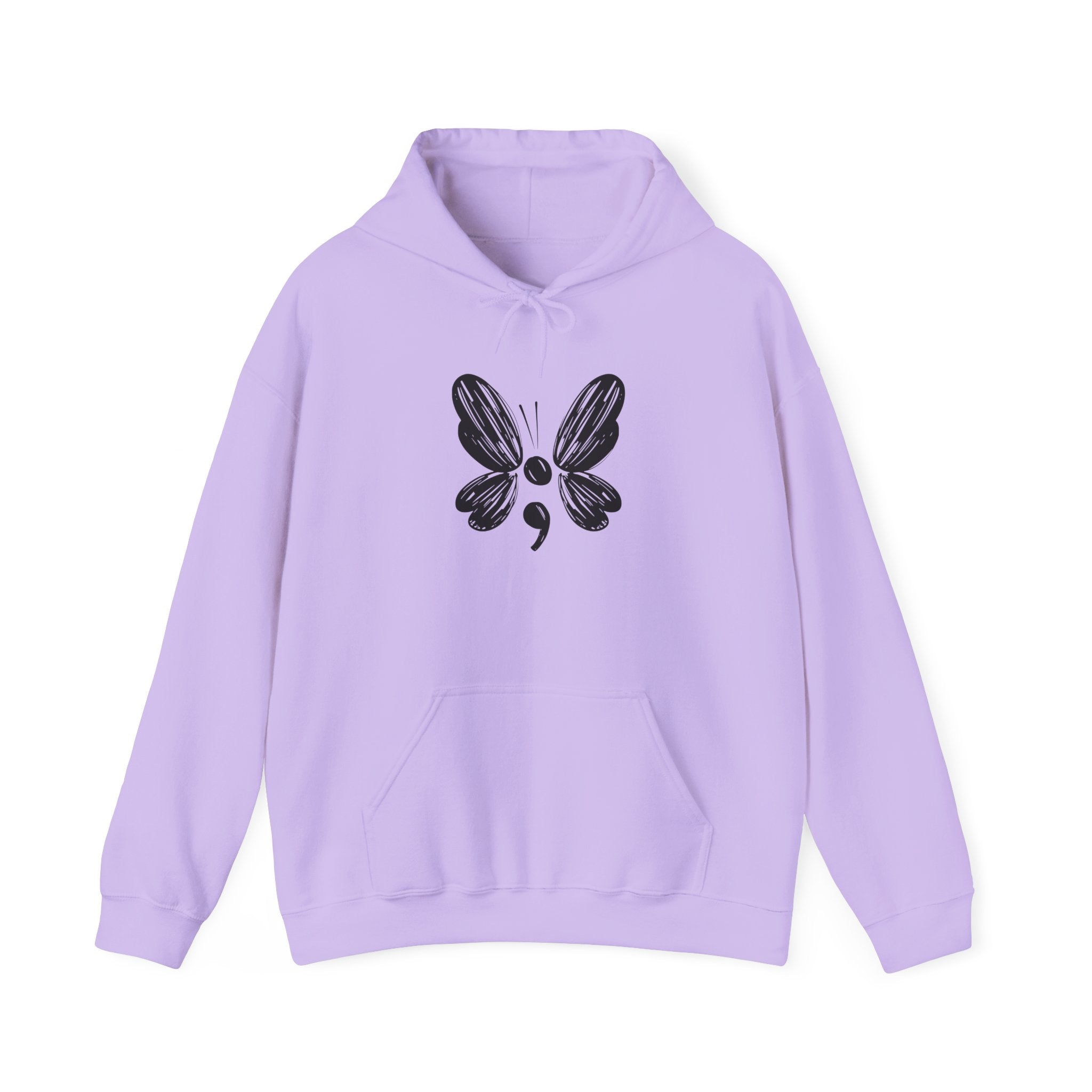 Suicide Prevention Butterfly Black Hooded Sweatshirt