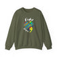 Crewneck sweatshirt designed for suicide prevention awareness, promoting mental health and support.