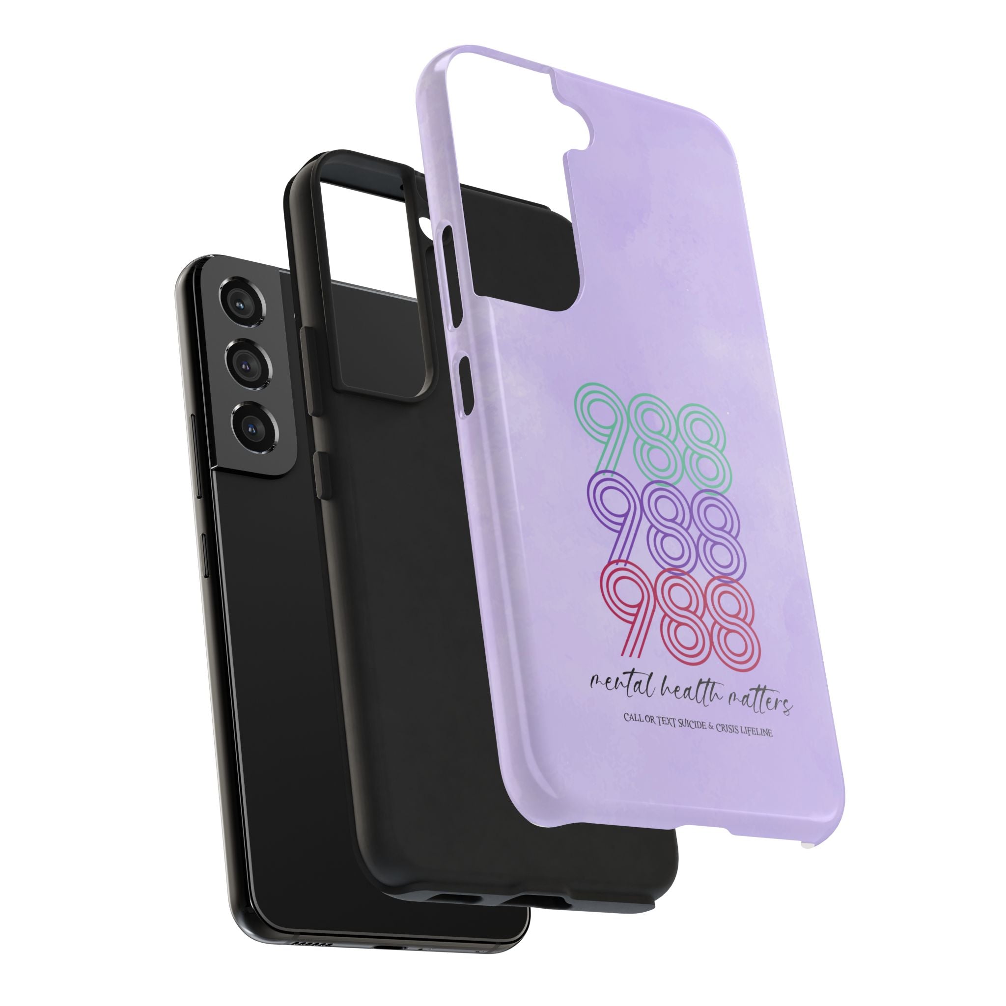 988 Light Purple Suicide Awareness Phone Case
