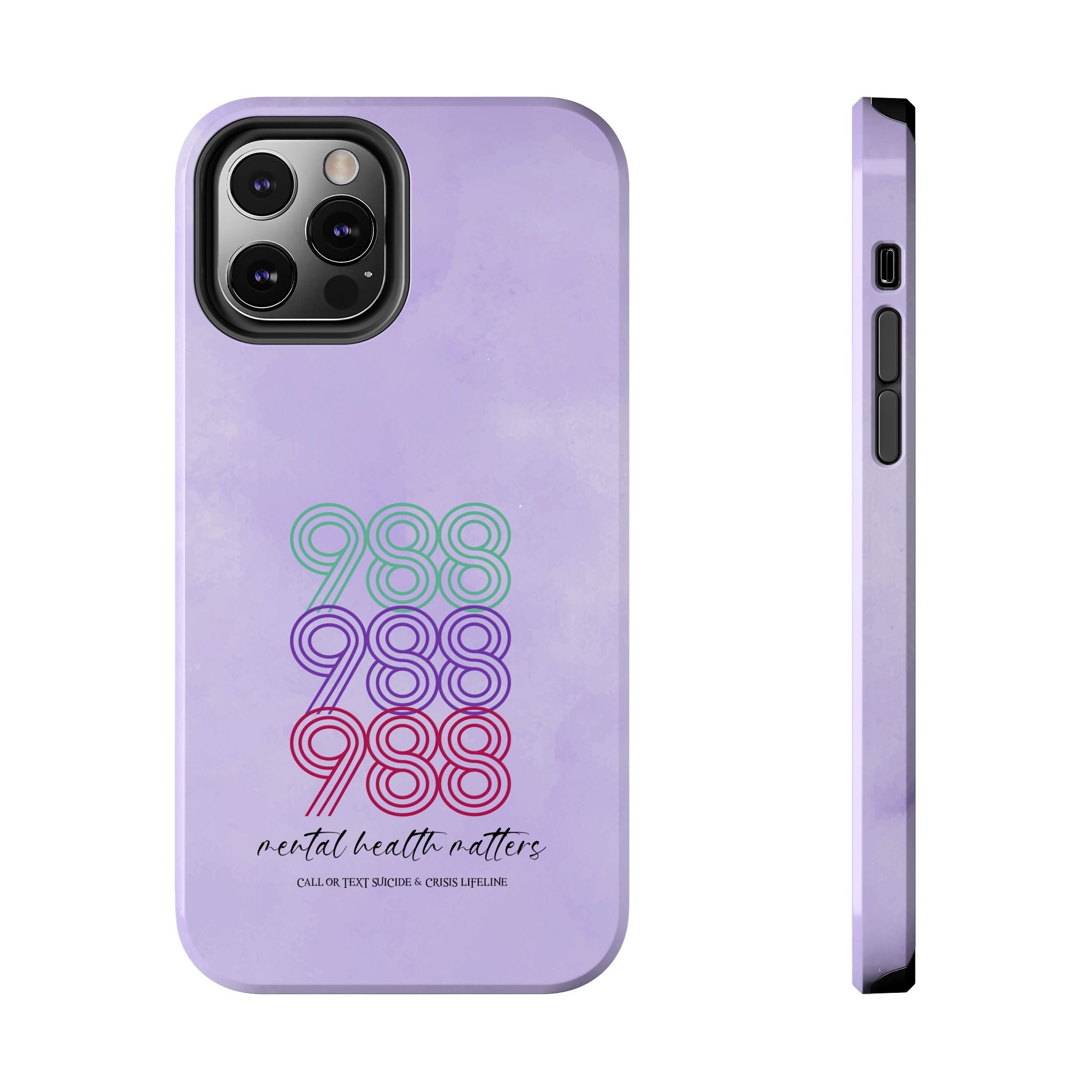 988 Light Purple Suicide Awareness Phone Case