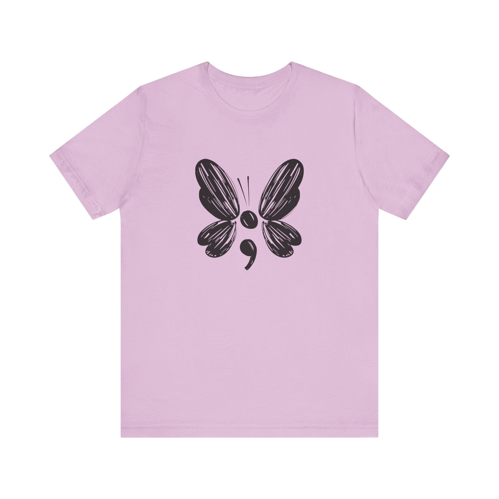 Suicide Prevention Butterfly Black Jersey Tee