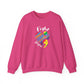 Crewneck sweatshirt designed for suicide prevention awareness, promoting mental health and support.