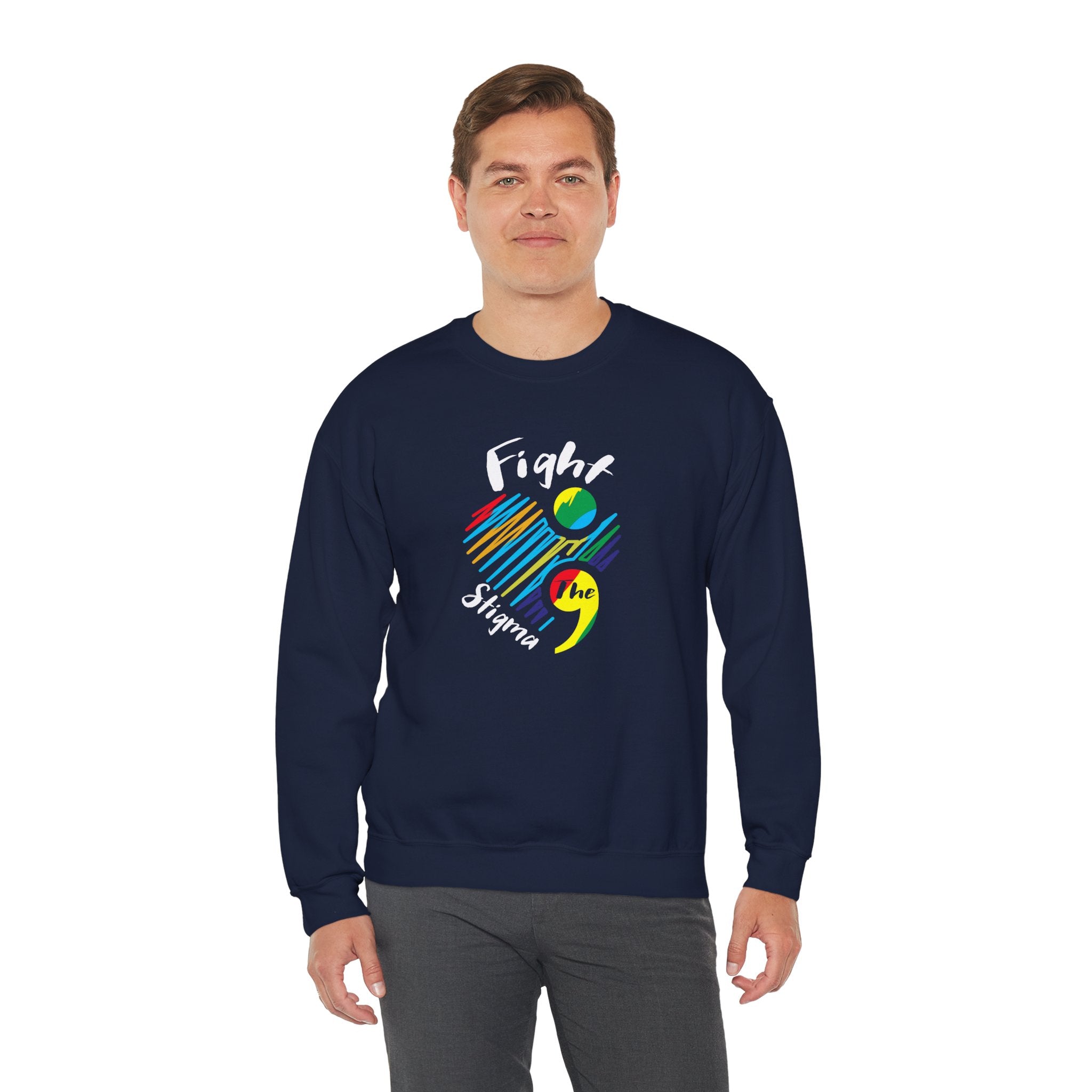 Fight the Stigma Heart Crewneck Sweatshirt