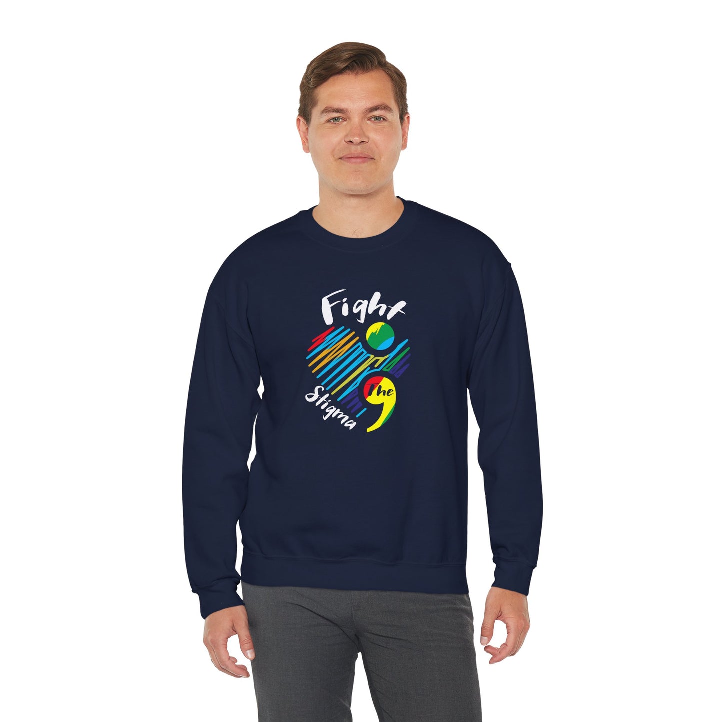 Fight the Stigma Heart Crewneck Sweatshirt