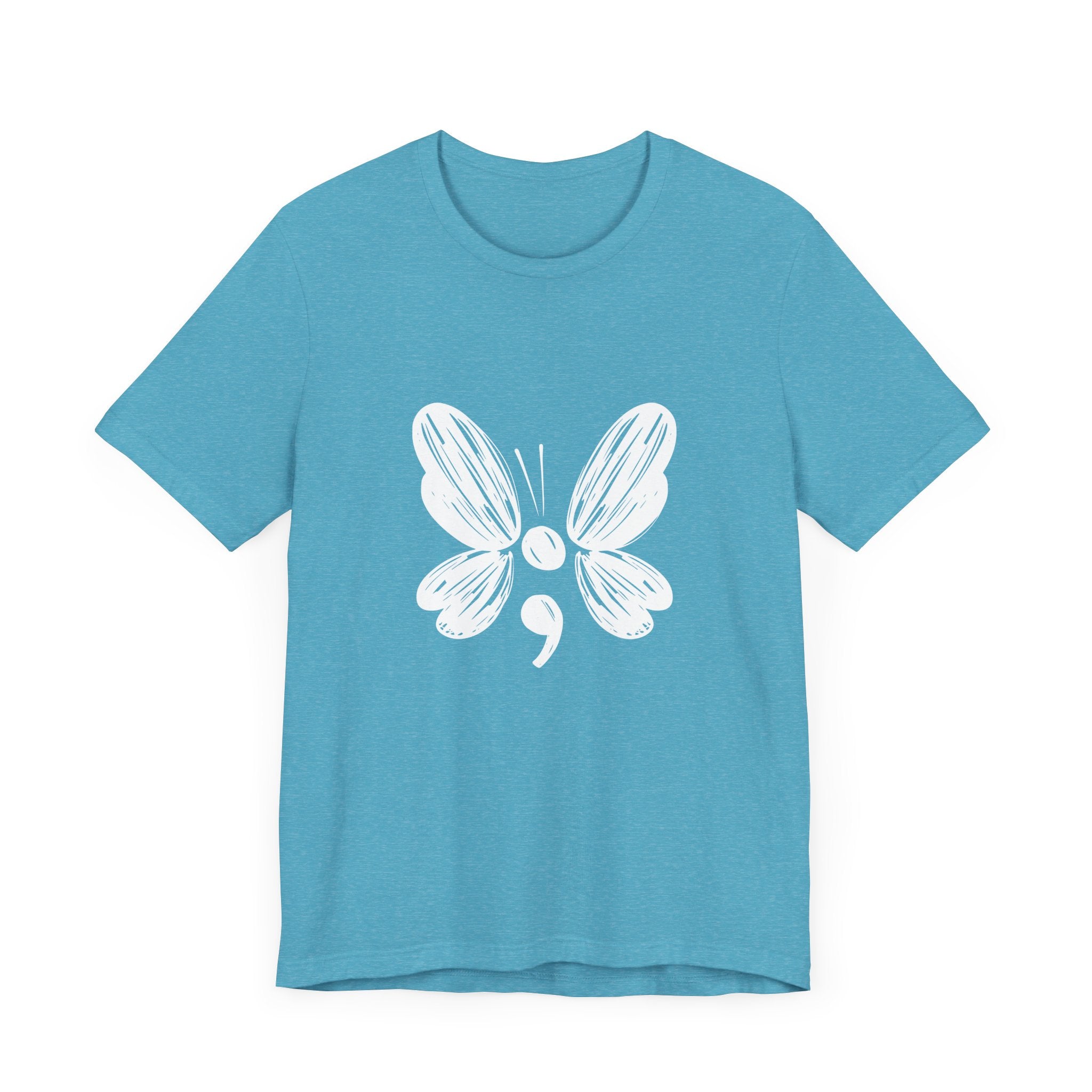 Suicide Prevention Butterfly White Jersey Tee
