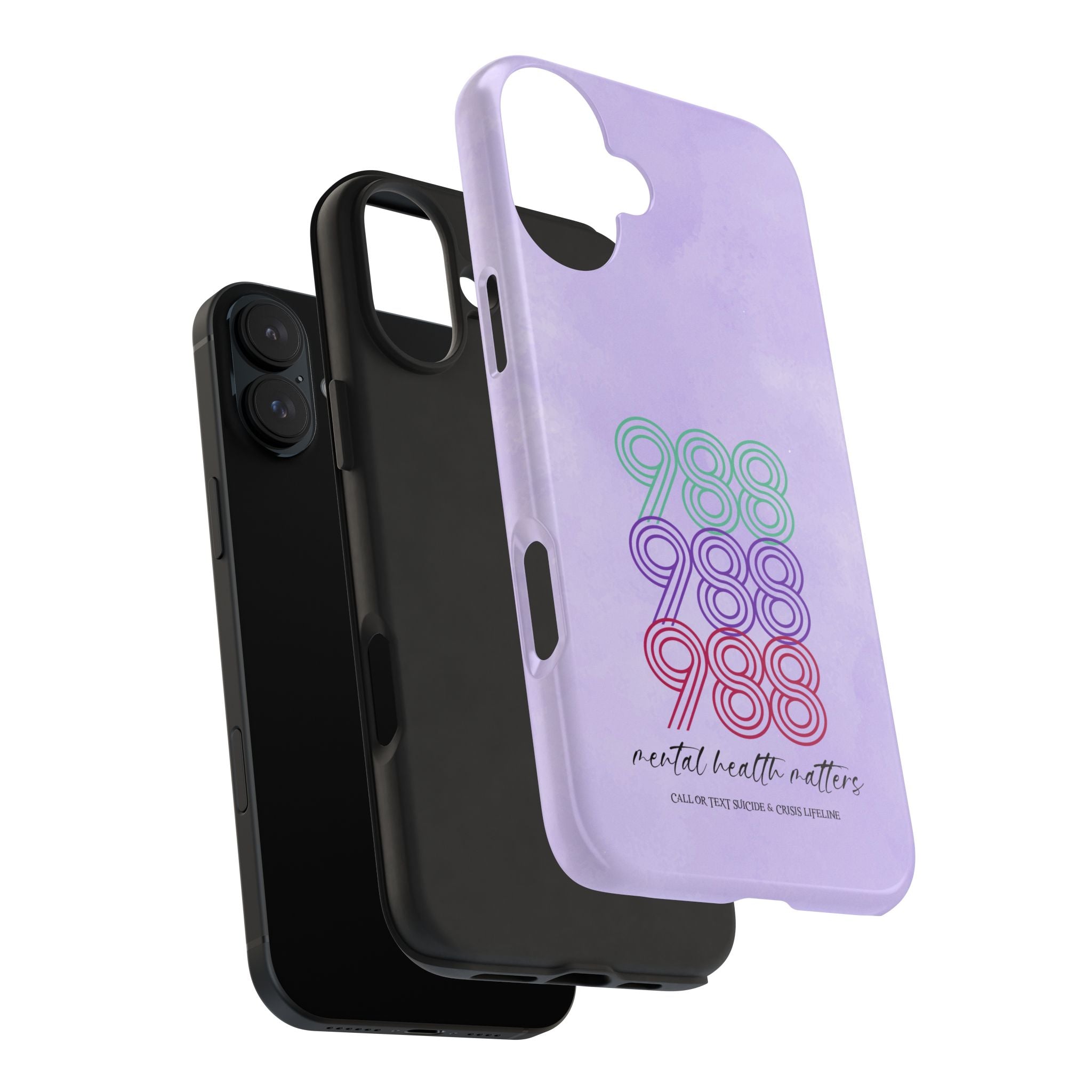 988 Light Purple Suicide Awareness Phone Case