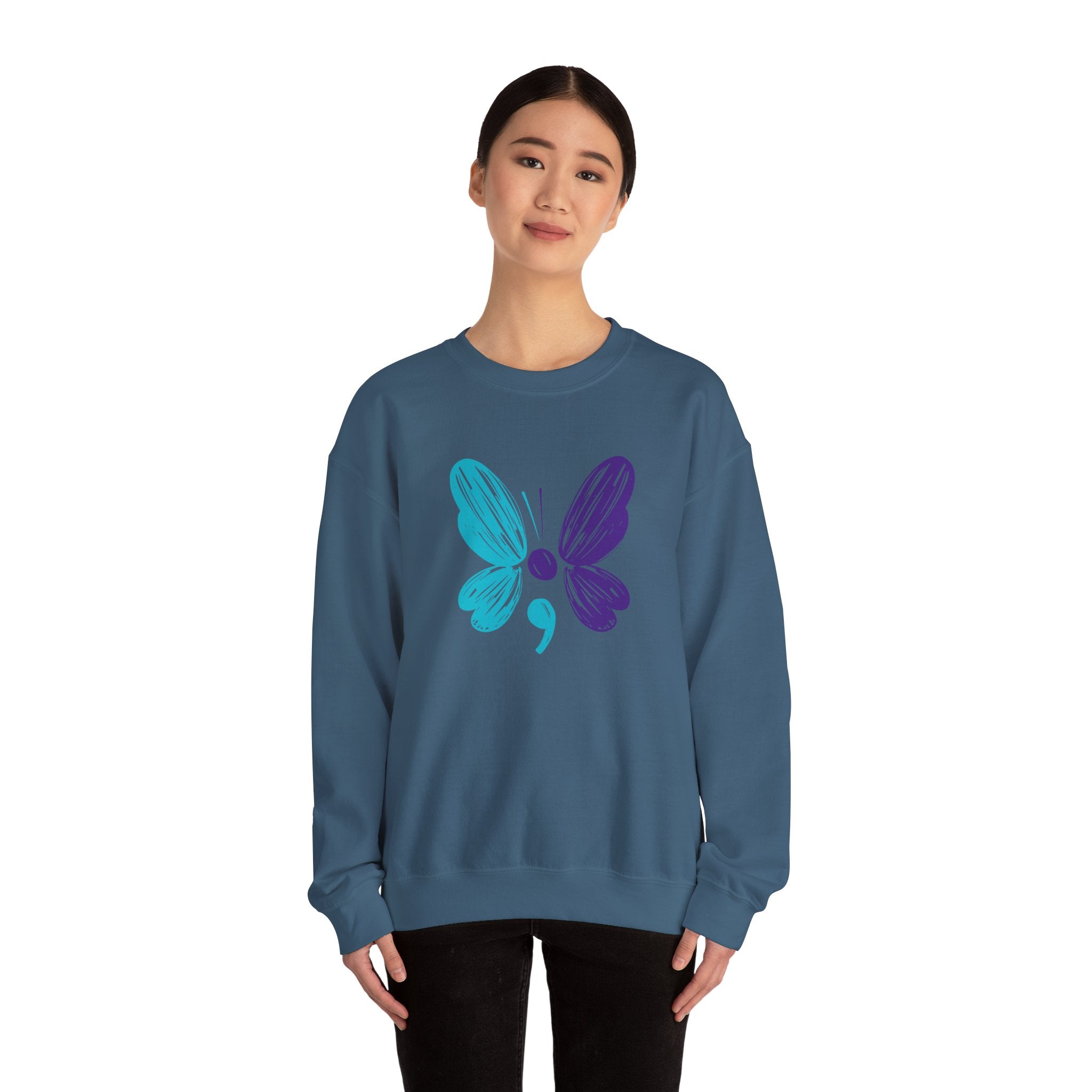 Butterfly Hero Suicide Prevention Crewneck Sweatshirt