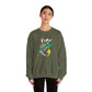 Crewneck sweatshirt designed for suicide prevention awareness, promoting mental health and support.