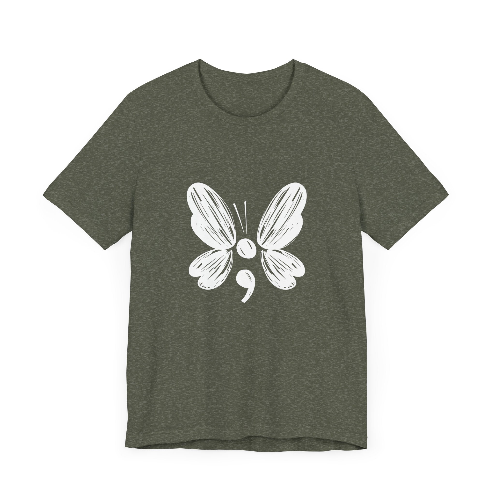 Suicide Prevention Butterfly White Jersey Tee