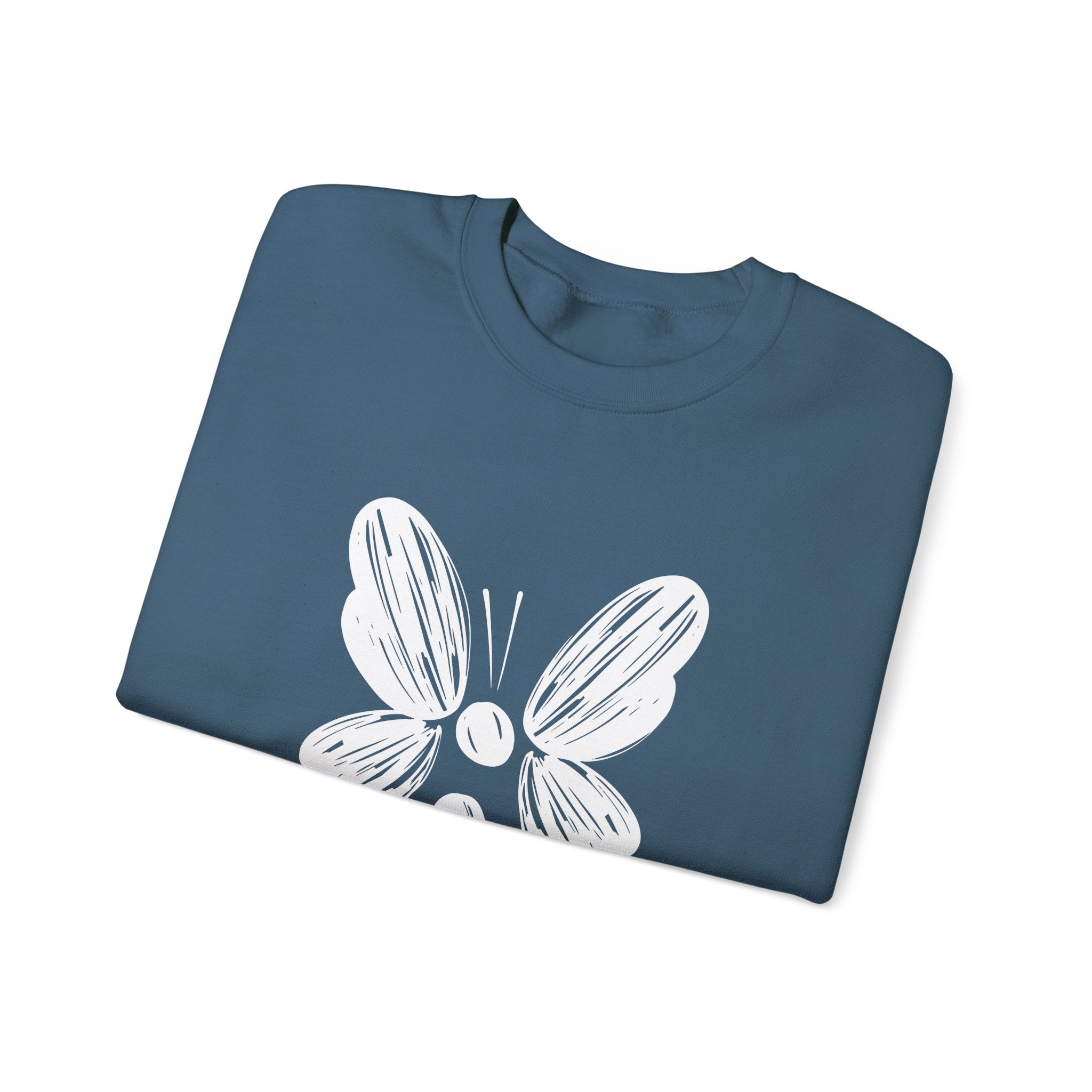 Suicide Prevention White Butterfly Crewneck Sweatshirt