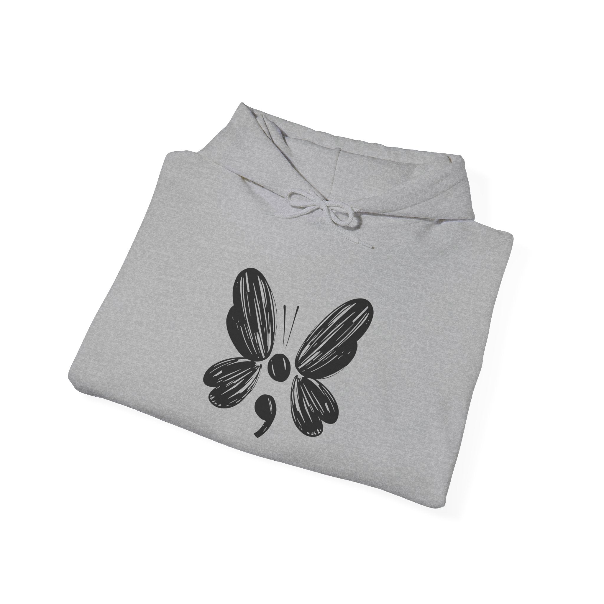Suicide Prevention Butterfly Black Hooded Sweatshirt