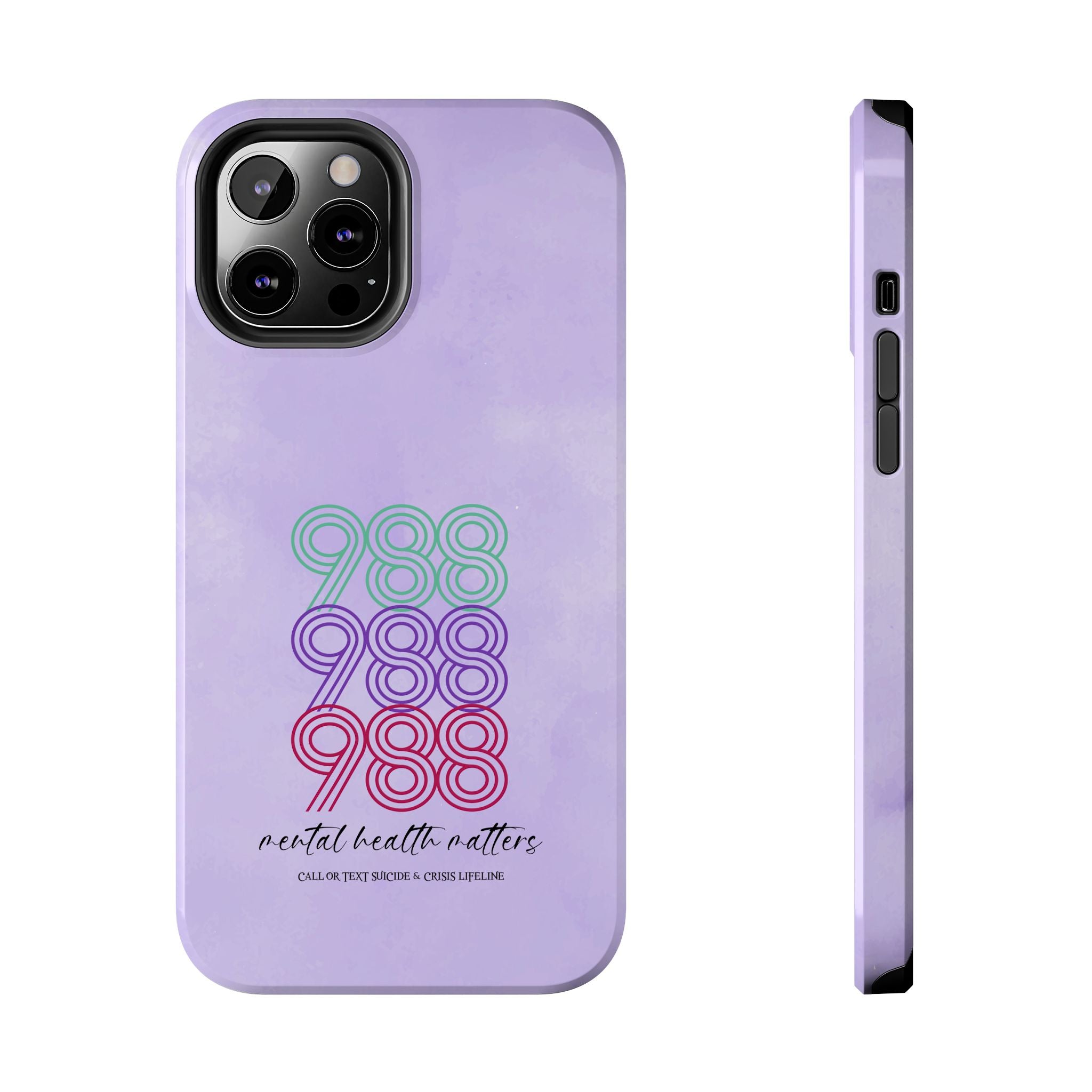 988 Light Purple Suicide Awareness Phone Case