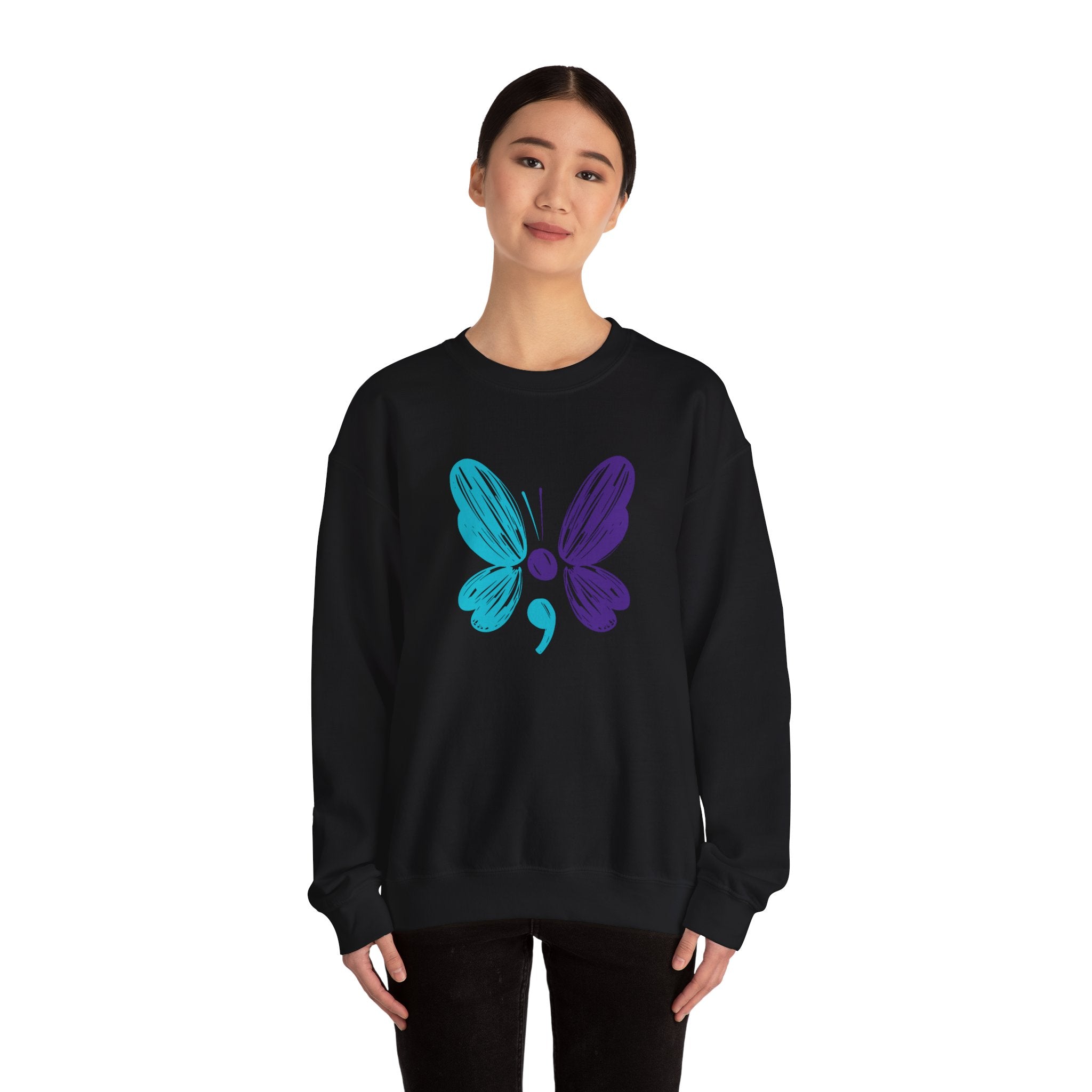 Butterfly Hero Suicide Prevention Crewneck Sweatshirt