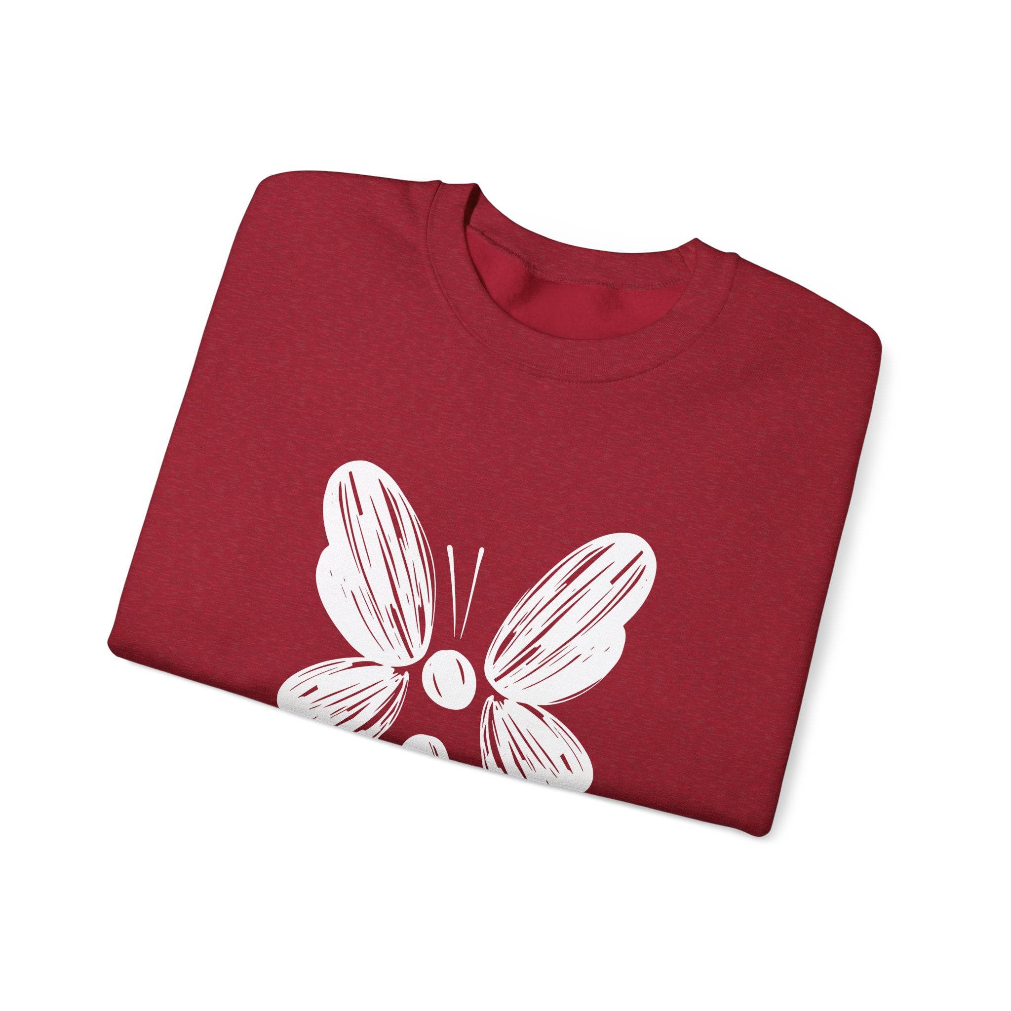 Suicide Prevention White Butterfly Crewneck Sweatshirt