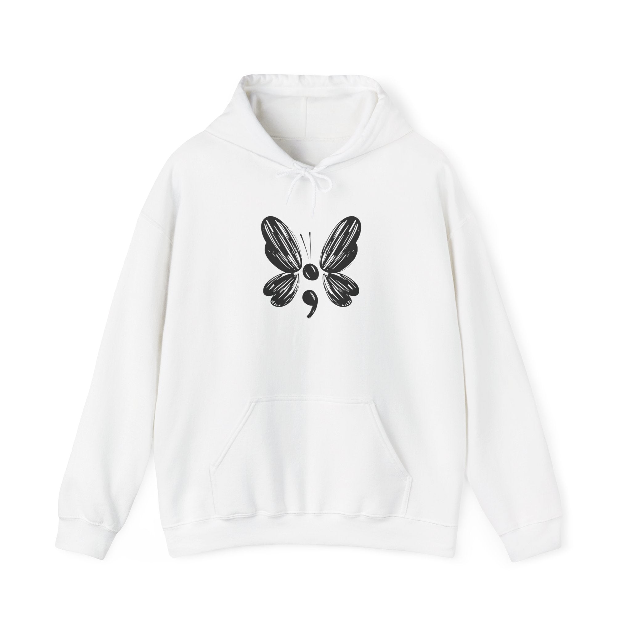 Suicide Prevention Butterfly Black Hooded Sweatshirt