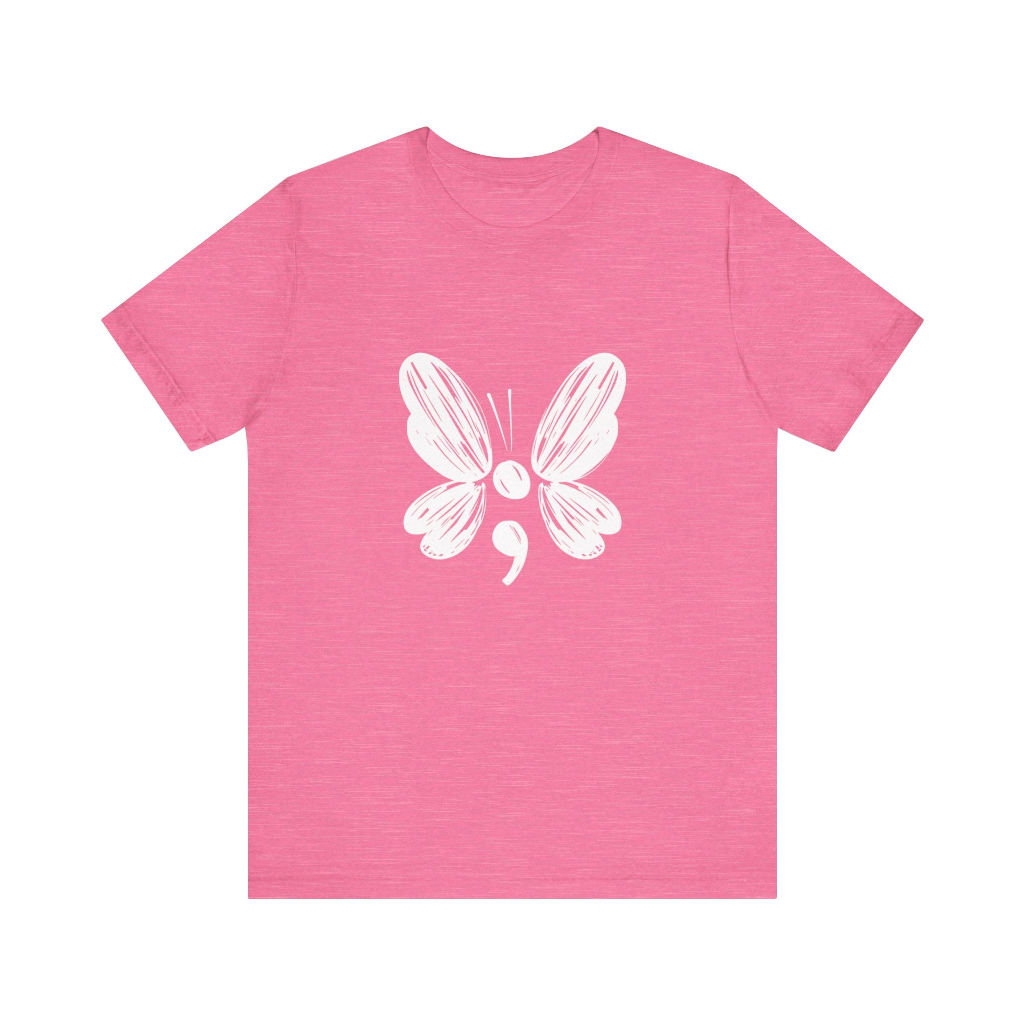 Suicide Prevention Butterfly White Jersey Tee
