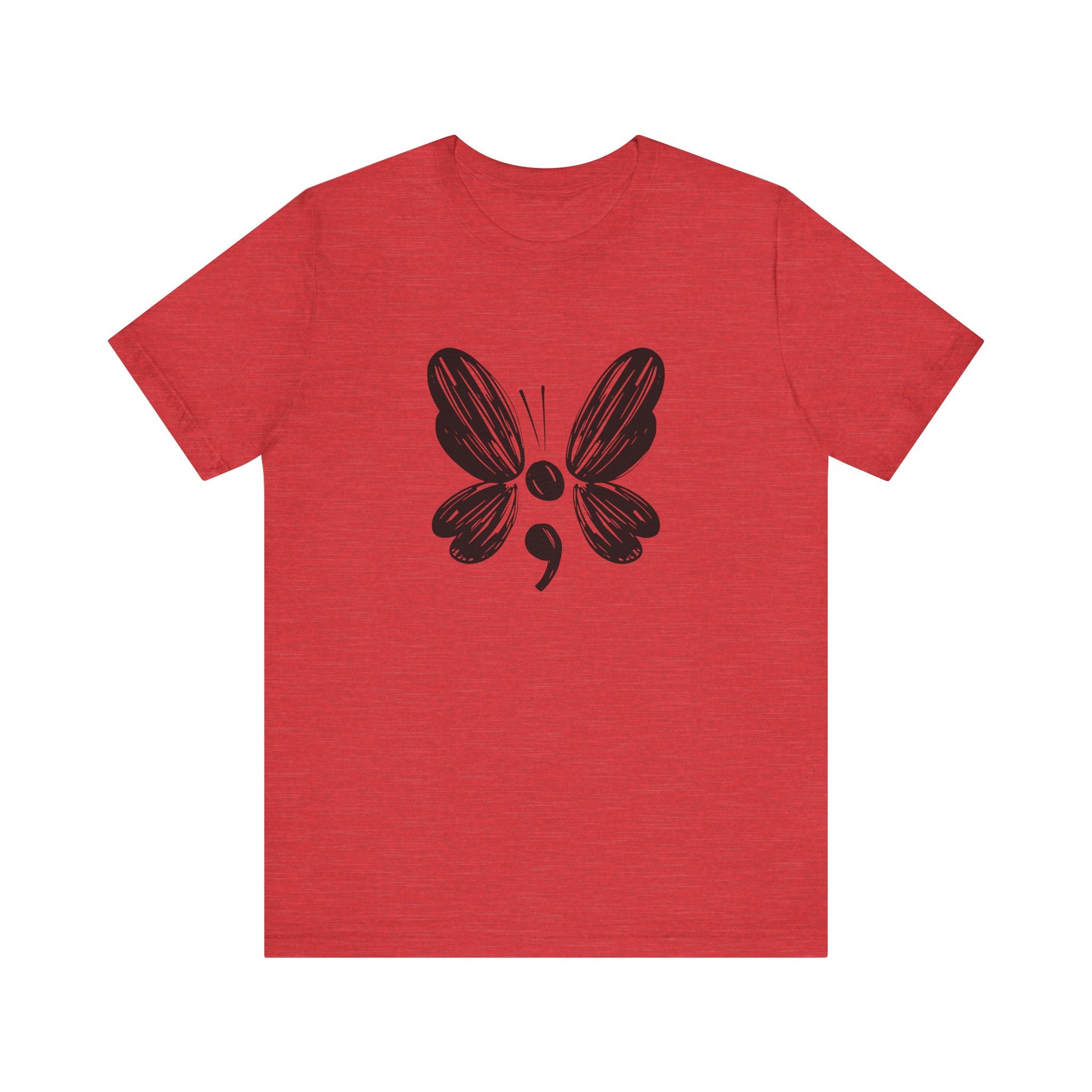 Suicide Prevention Butterfly Black Jersey Tee