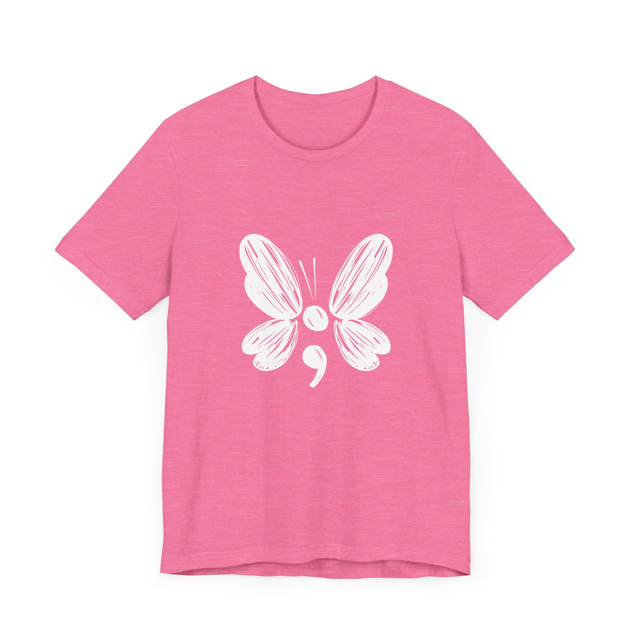 Suicide Prevention Butterfly White Jersey Tee