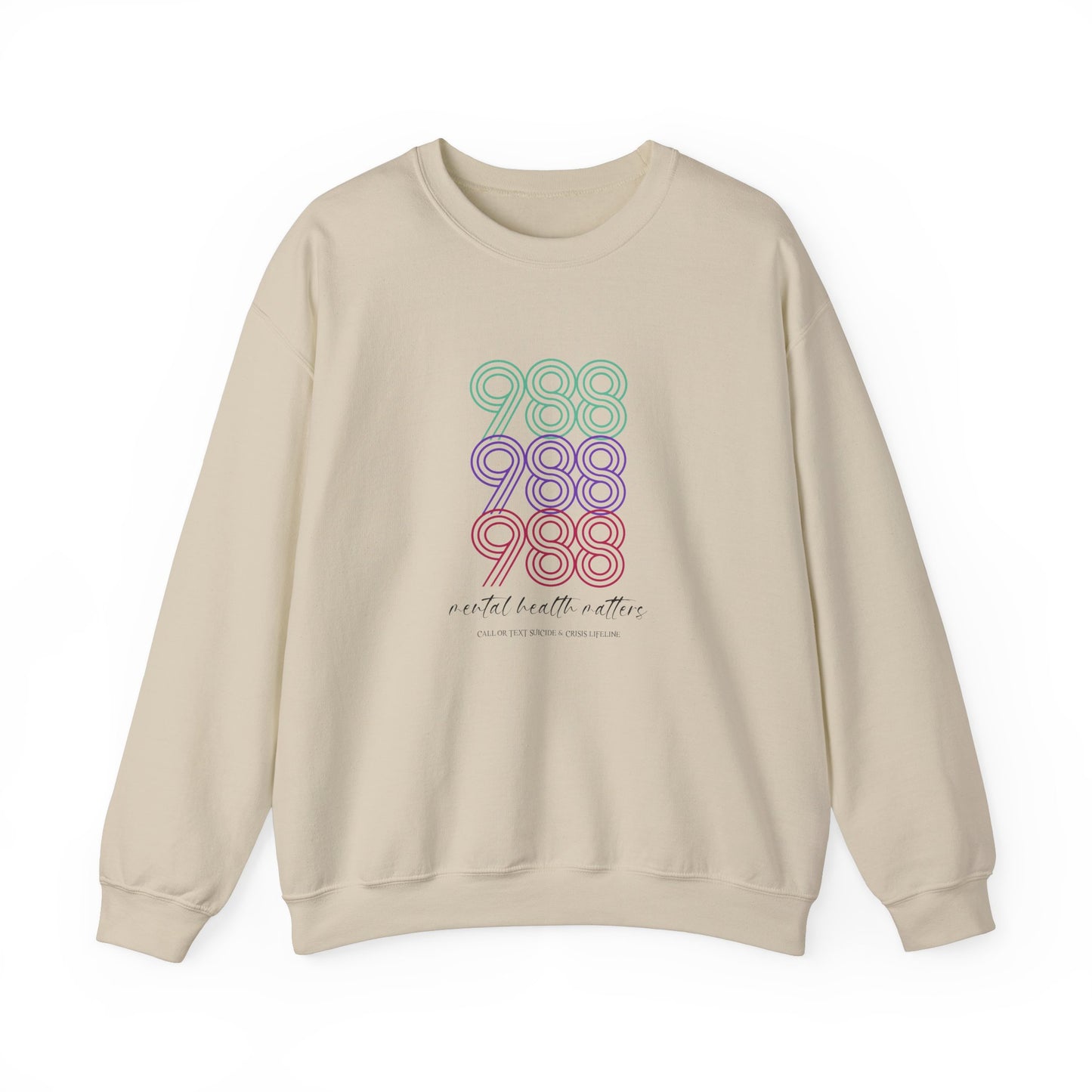 988 Suicide Prevention Crewneck Sweatshirt