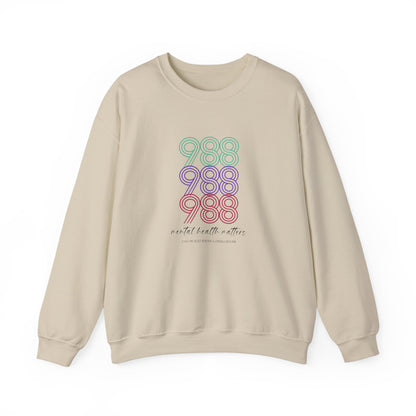 988 Suicide Prevention Crewneck Sweatshirt