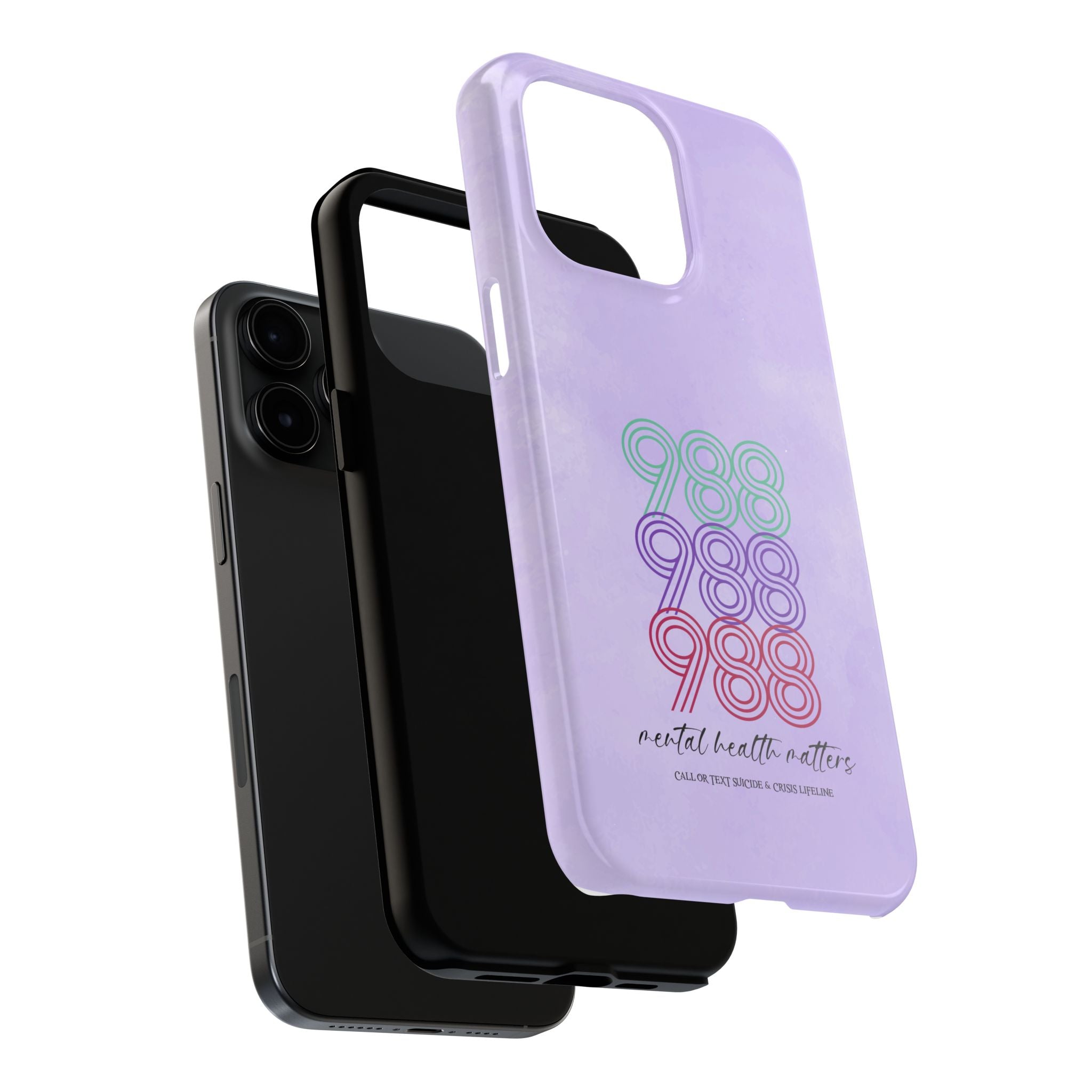 988 Light Purple Suicide Awareness Phone Case