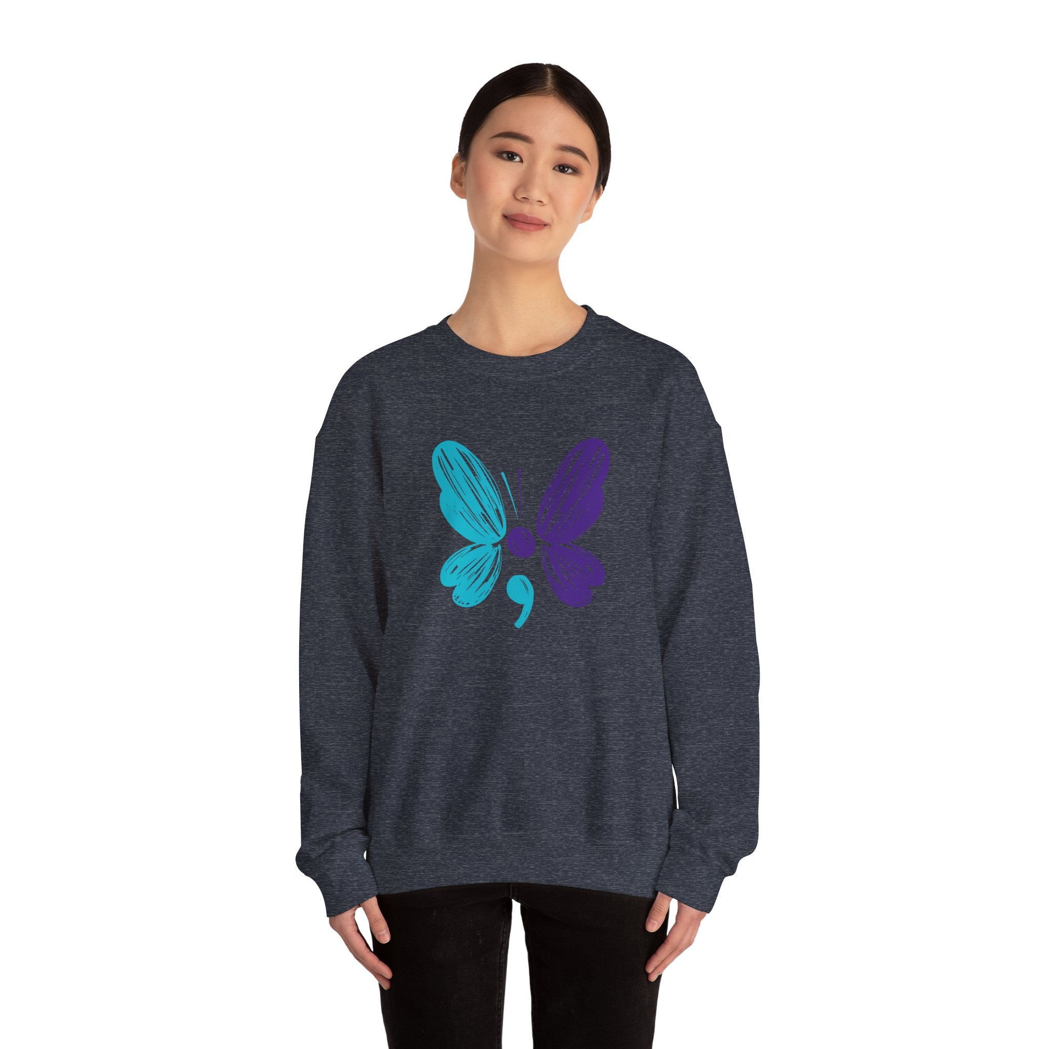 Butterfly Hero Suicide Prevention Crewneck Sweatshirt
