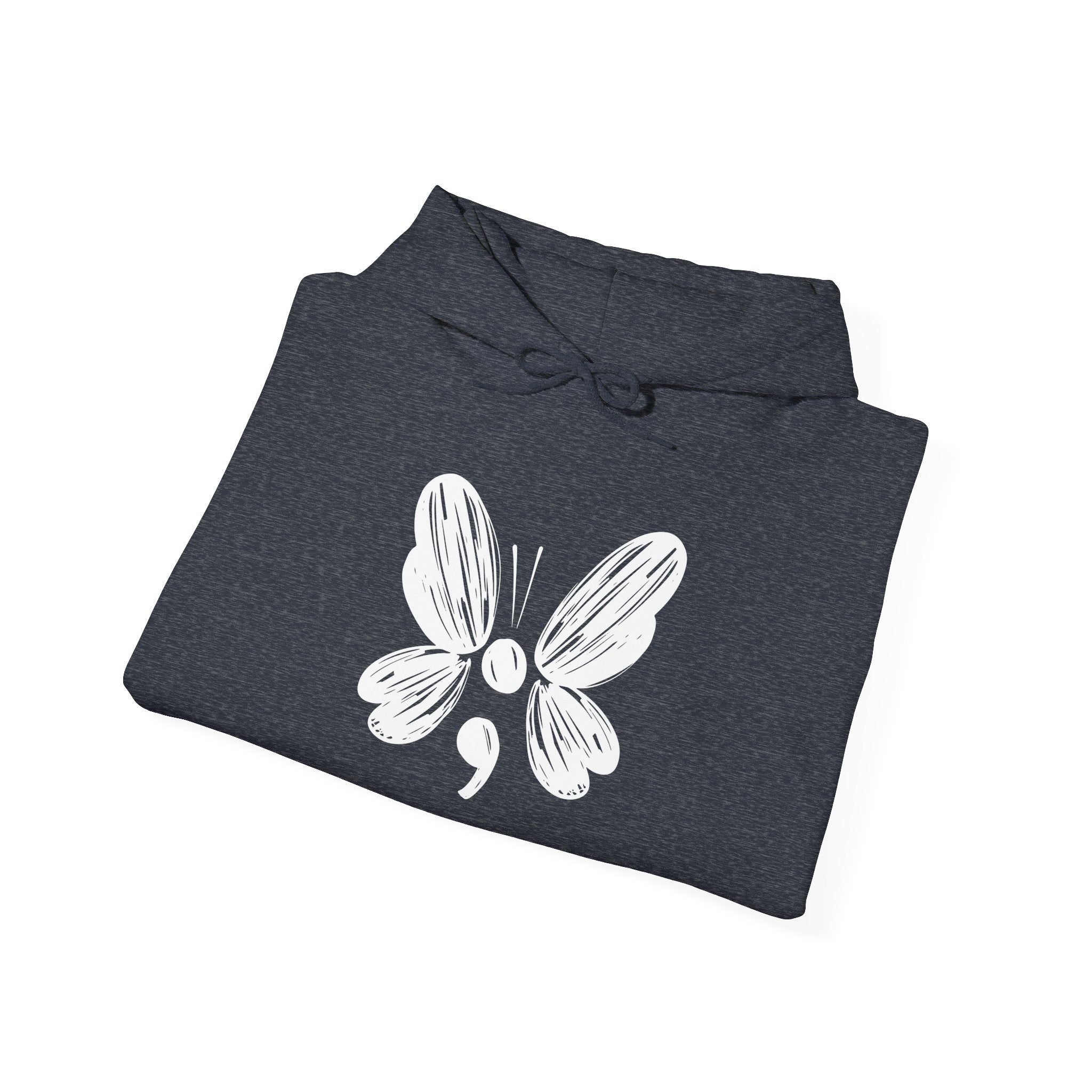 Suicide Prevention Butterfly White Hooded Sweatshirt